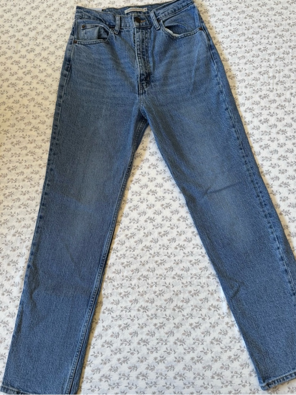 Vintage Straight-Leg Blue Denim